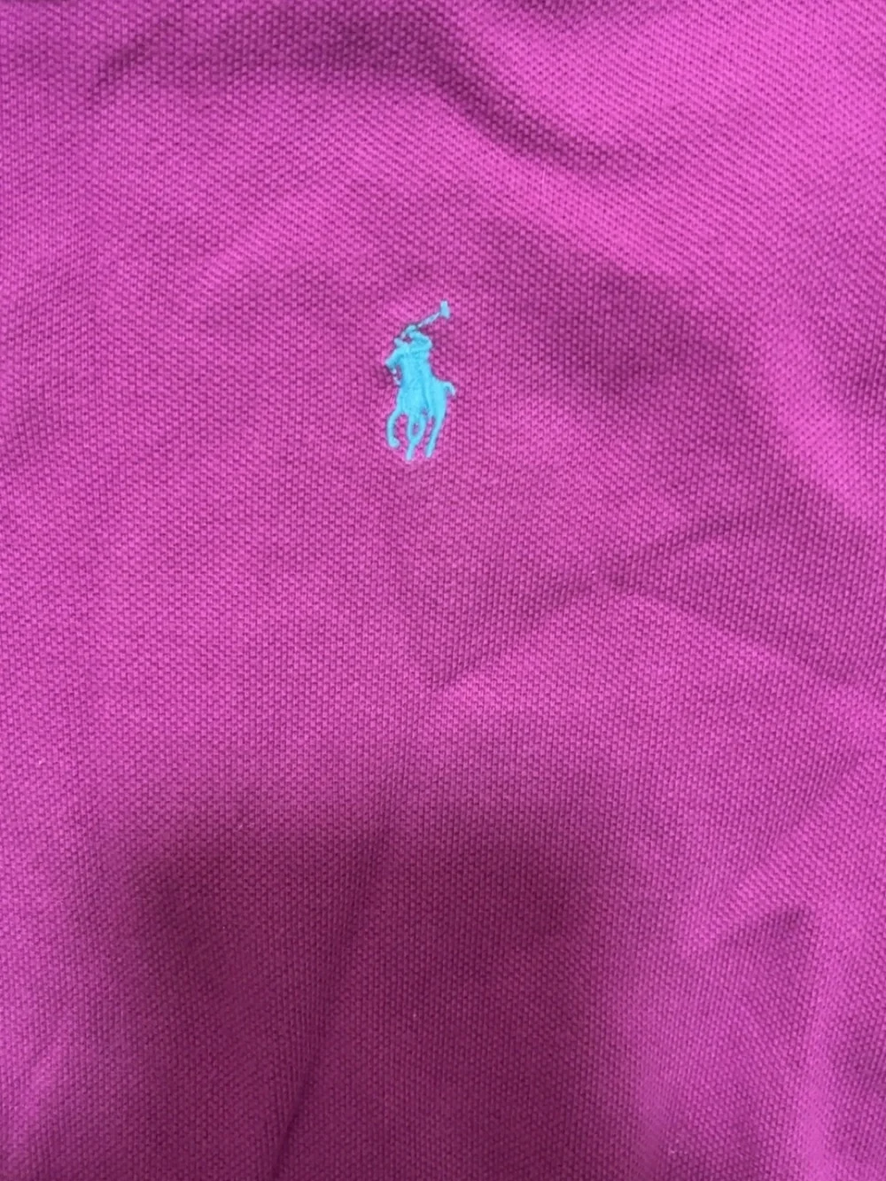 POLO RALPH LAUREN Boys Large 14-16 100% Cotton Button Polo Purple Shirt
